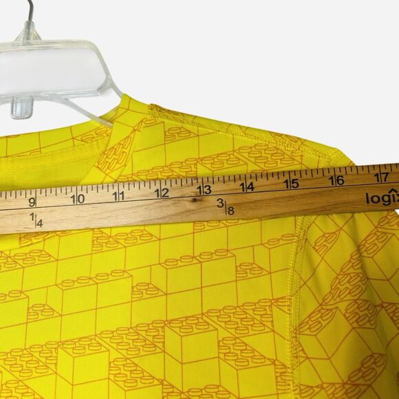 Adidas & LEGO Athletic Top Youth Kids XL Yellow Crewneck Jersey Long Sleeve - Picture 5 of 10